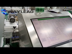 Linha de embalagem automática com rejetor de sopro de ar opcional e sistema de controlo PLC