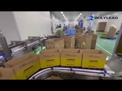 Linha de produção totalmente automática de embalagem em cartão e paletização