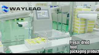 Placa automática que coloca o robô liofilizador linha de produção de embalagens de alimentos liofilizados