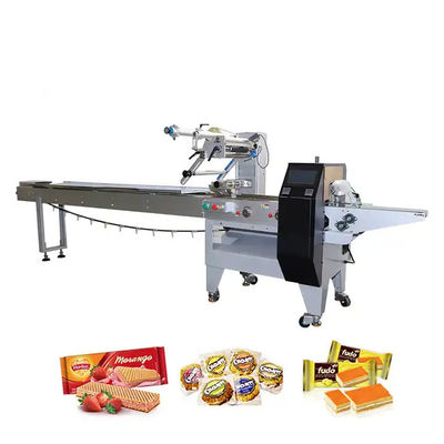 WZ220 Máquina automática de embalagem de bolos HFF de fluxo horizontal 220V 50HZ Máquina de embalagem de bolos comercial