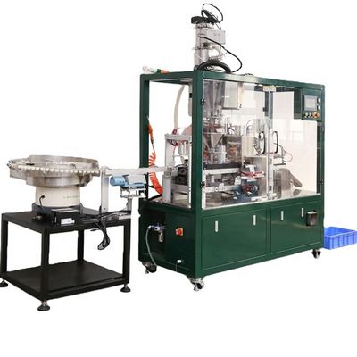 Máquina de enchimento de cápsulas de café de braço de saída balançante para enchimento consistente e preciso