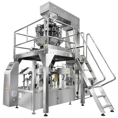 Máquina de embalagem de sacos pré-fabricada 80 sacos por minuto 304 corpo de aço inoxidável