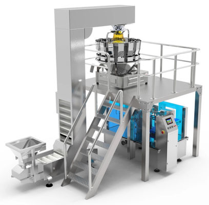 Máquina de embalagem de alimentos granular com material de qualidade alimentar e sistema de operação totalmente automático