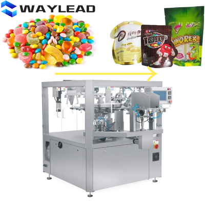 Máquina de embalagem automática pré-fabricada Stand Up Pouch Zipper Bag para nozes Snacks Liquid Powder